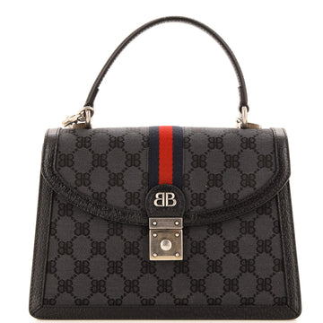 Balenciaga x Gucci The Hacker Project Top Handle Bag BB Coated Canvas Small