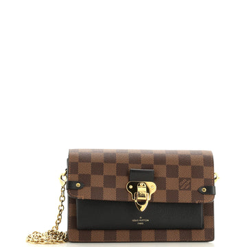Louis Vuitton Vavin Chain Wallet NM Damier with Leather