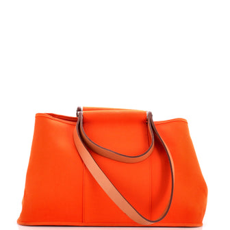 Hermes Cabag Elan Toile and Leather 39