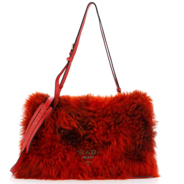 Prada Etiquette Shoulder Bag Fur and Glace Calf
