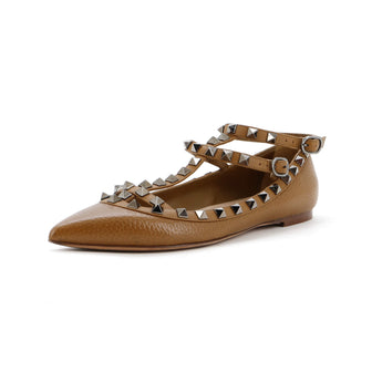 Valentino Garavani Women's Rockstud Caged Ballerina Flats Leather