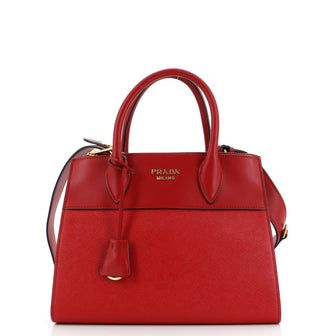 Prada Paradigme Tote Saffiano with City Calf Small