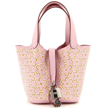 Hermes Picotin Lock Bag Lucky Daisy Printed Swift Micro
