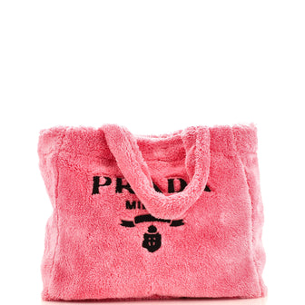 Prada Logo Tote Terry Cloth