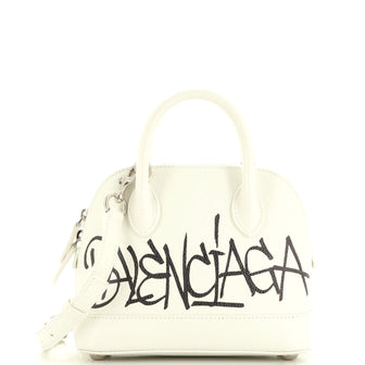 Balenciaga Logo Ville Bag Leather XXS