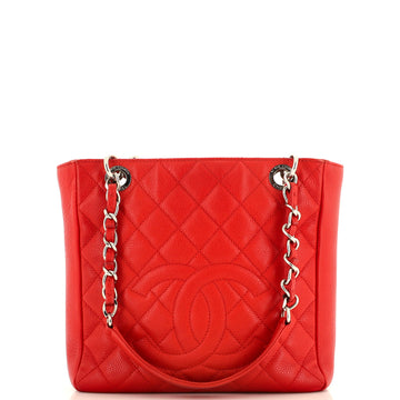 Chanel Petite Shopping Tote Quilted Caviar