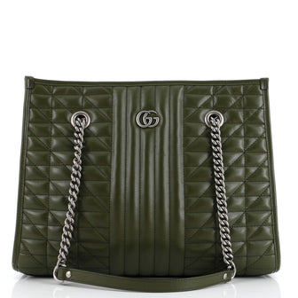 Gucci GG Marmont Aria Chain Shopping Tote Mixed Matelasse Leather Medium