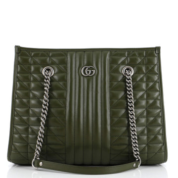 Gucci GG Marmont Aria Chain Shopping Tote Mixed Matelasse Leather Medium