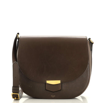 Celine Trotteur Crossbody Bag Grainy Leather Medium