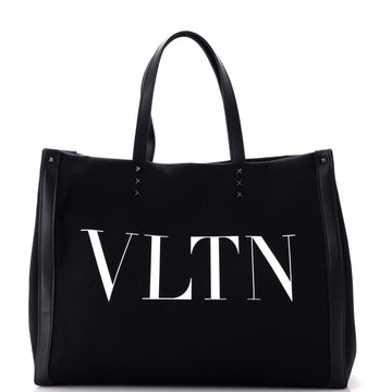 Valentino Garavani Grande Plage VLTN Tote Canvas Medium