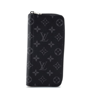 Louis Vuitton Zippy Wallet Monogram Eclipse Canvas Vertical