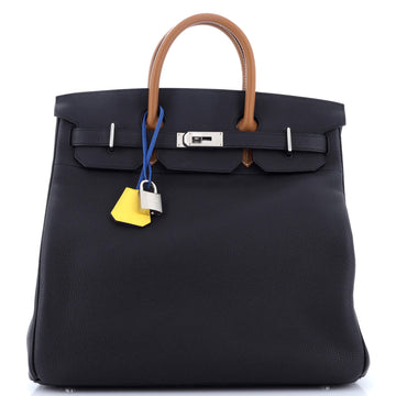 Hermes HAC Birkin Bag Multicolor Togo and Evercolor with Palladium Hardware 40