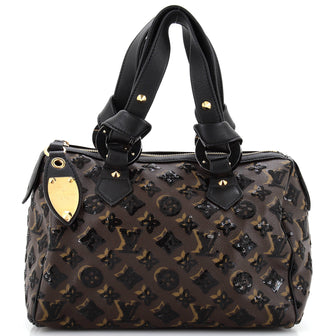 Louis Vuitton Speedy Handbag Limited Edition Monogram Eclipse Sequins 28