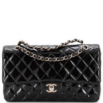 Chanel Vintage Classic Double Flap Bag Quilted Patent Medium