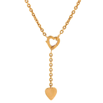 Cartier Mon Amour Heart Lariat Necklace 18K Rose Gold