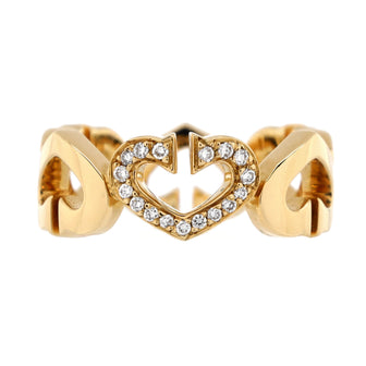 Cartier C Heart de Cartier Ring 18K Yellow Gold with Diamonds
