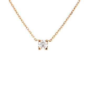 Cartier C de Cartier Necklace 18K Rose Gold and Diamond 0.20-0.29CT