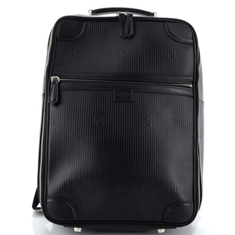 Fendi FF Travel Backpack Embossed Leather Medium