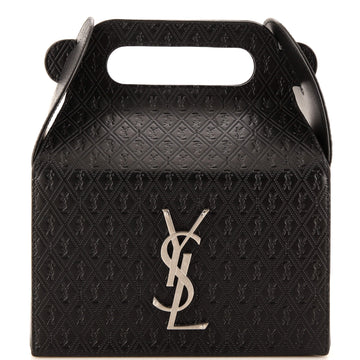Saint Laurent Take-Away Box Bag Monogram All Over Leather