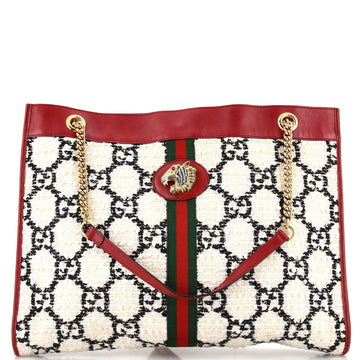 Gucci Rajah Chain Tote GG Tweed Large