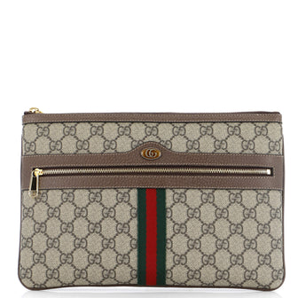 Gucci Ophidia Zip Pouch GG Coated Canvas Large