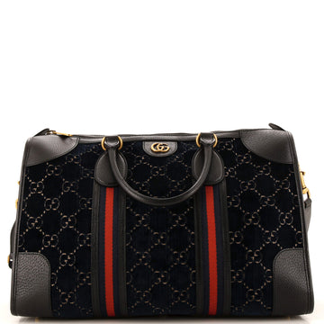 Gucci Convertible Duffle Bag GG Velvet Medium