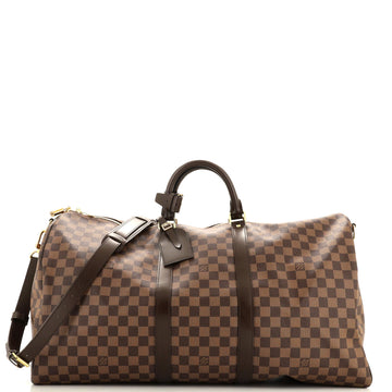Louis Vuitton Keepall Bandouliere Bag Damier 55