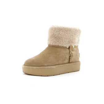 Louis Vuitton Women's Aspen Slip-On Platform Ankle Boots Suede with Shearling
