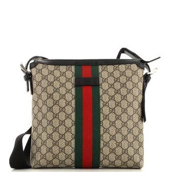 Gucci Web Messenger Bag GG Coated Canvas Medium
