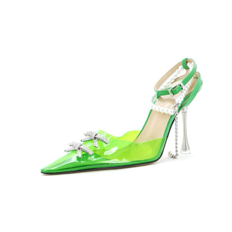 Mach & Mach Women's Matilda Ankle Strap Pumps PVC 100