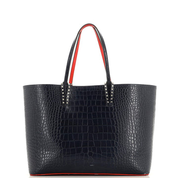 Christian Louboutin Cabarock Tote Crocodile Embossed Leather Large