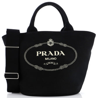 Prada Canapa Convertible Shopping Tote Canvas Medium