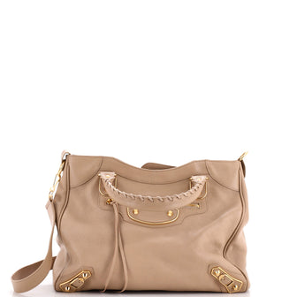 Balenciaga Velo Classic Metallic Edge Bag Leather