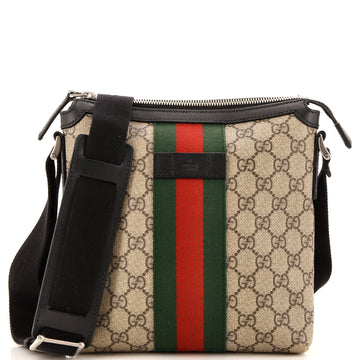 Gucci Web Messenger Bag GG Coated Canvas Small