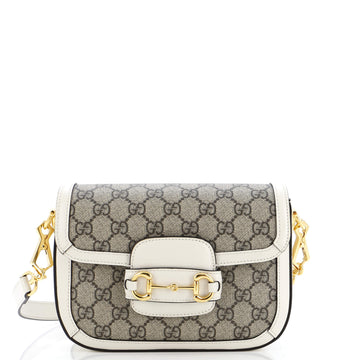 Gucci Horsebit 1955 Shoulder Bag GG Coated Canvas Mini