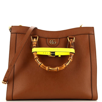 Gucci Diana NM Bamboo Handle Tote Leather Medium