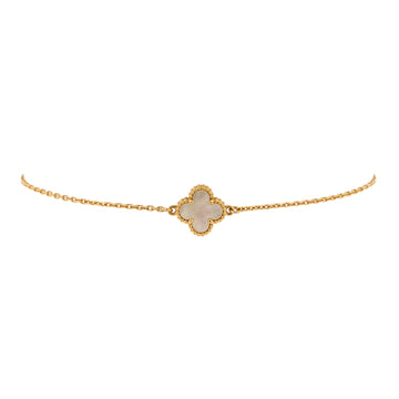 Van Cleef & Arpels Sweet Alhambra Bracelet 18K Yellow Gold and Mother of Pearl
