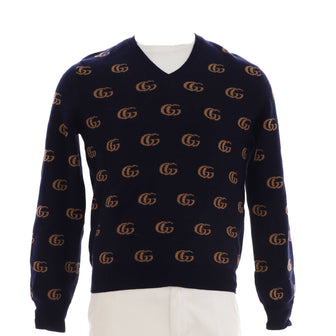 Gucci Men's GG V-Neck Sweater Wool