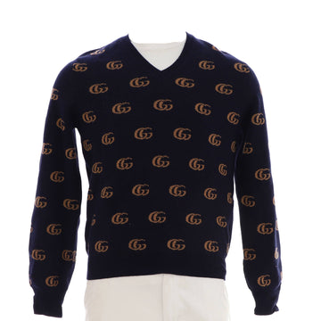 Gucci Men's GG V-Neck Sweater Wool
