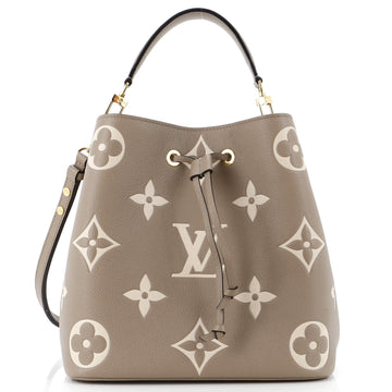 Louis Vuitton NeoNoe Handbag Bicolor Monogram Empreinte Giant MM