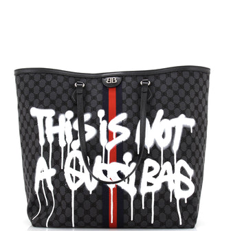Balenciaga x Gucci The Hacker Project Tote Graffiti BB Canvas Large