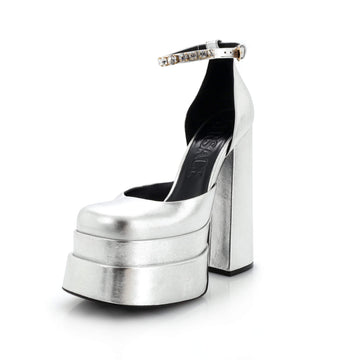 Versace Women's Medusa Aevitas Platform Pumps Leather with Crystals