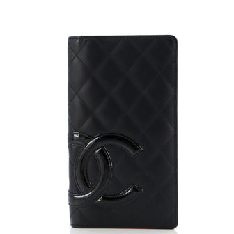 Chanel Cambon Bifold Wallet Quilted Lambskin Long