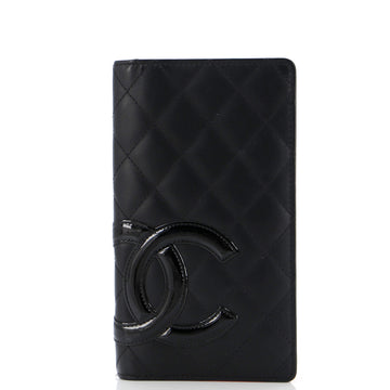 Chanel Cambon Bifold Wallet Quilted Lambskin Long
