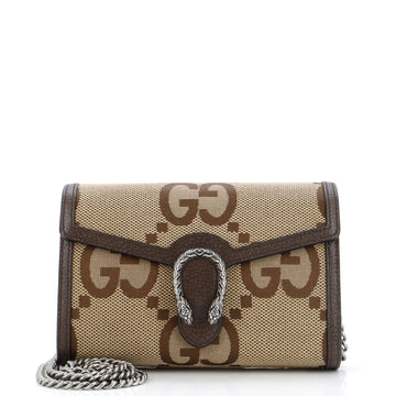 Gucci Dionysus Chain Wallet Jumbo GG Canvas Small