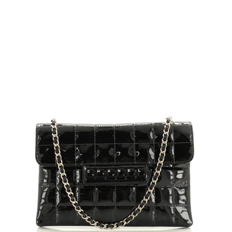 Chanel Keyboard Flap Bag Quilted Patent Small