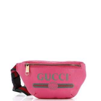 Gucci Logo Belt Bag Printed Leather Small