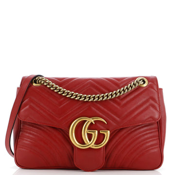 Gucci GG Marmont Flap Bag Matelasse Leather Medium
