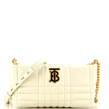 Burberry Lola Zip Shoulder Bag Quilted Leather Small
