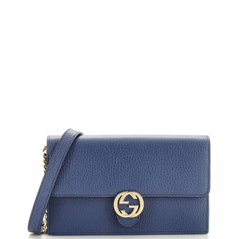 Gucci Interlocking Wallet on Chain (Outlet) Leather